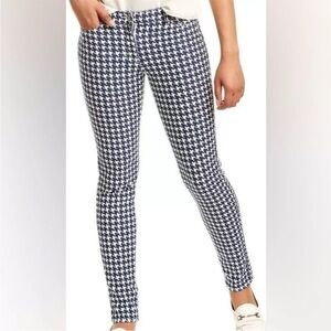 J McLaughlin Navy White Houndstooth Pants Size 10